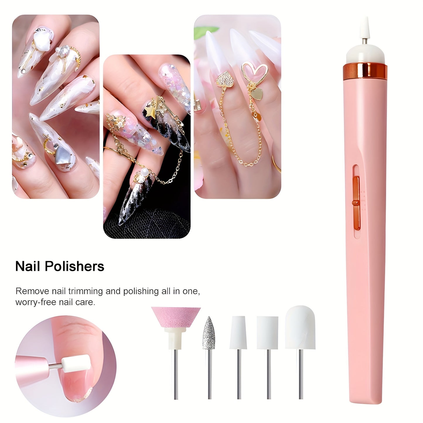 1pc Electric Nail Drill Machine, Porfessional Nail Drill Kit For Gel Nails And Home Nail Salon, Manicure Pedicure Polishing Tools