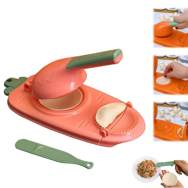 1pc, 2 In 1 Dumpling Maker, Dumpling Maker Machine, Kitchen Dumpling Making Tool Baking Pastry Manual Artifact For Pressing Dumpling Skin Wrapper Mould Dough Press Maker Great To Beginners