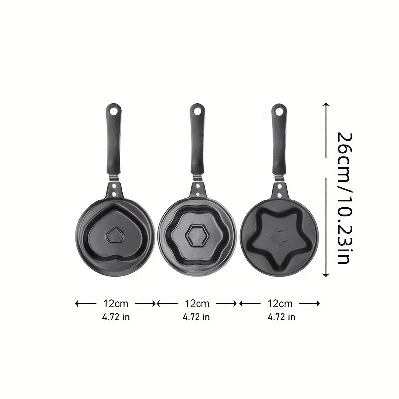 1pc Egg Frying Pot, Mini Breakfast Egg Frying Pot, Assorted Varieties Cartoon Frying Pot, Heart-shaped Non-stick Egg Pot, Omelette Pans Of Various Shapes, Kitchenware, Kitchen Tools