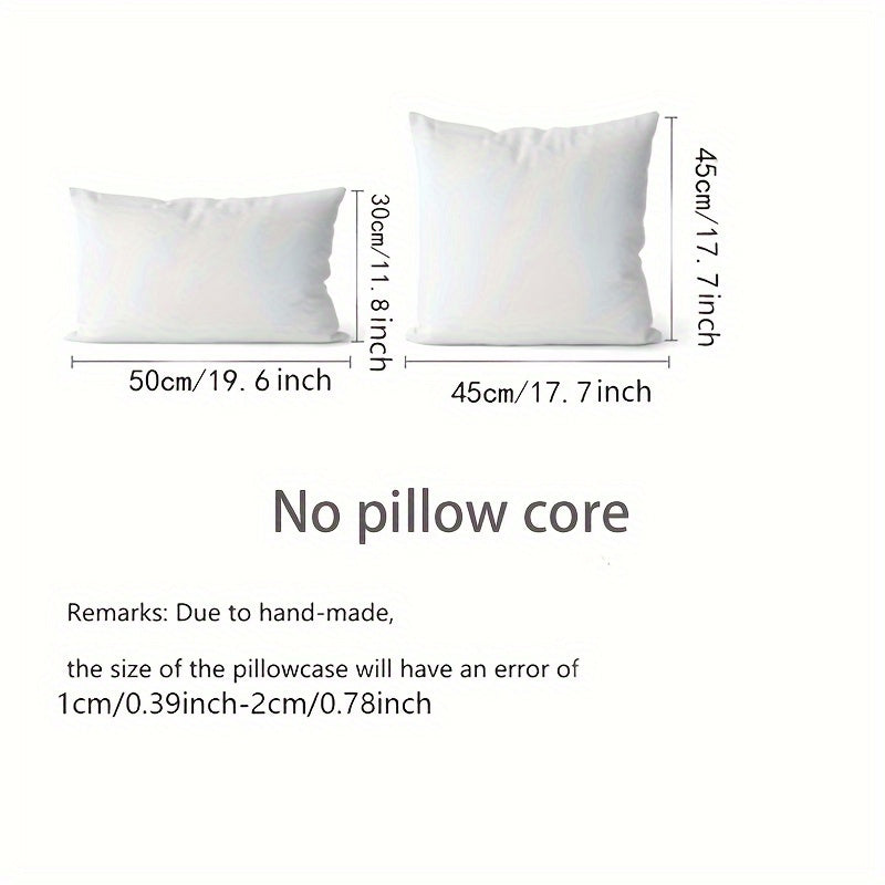 Handmade Textured Throw Pillows - Geometric Design, Soft Faux Fur, And Zipper Closure - Suitable for Sofa, Bed, Or Window Seat