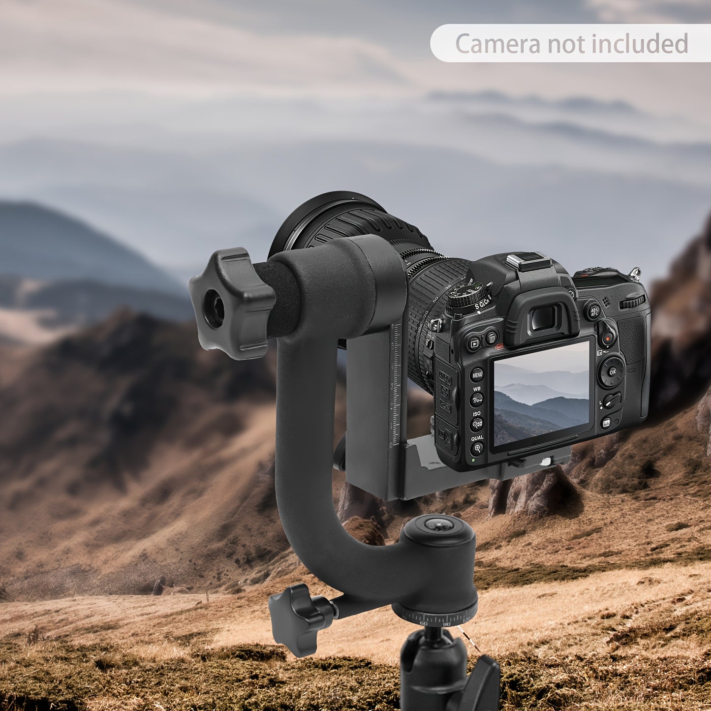 360 Degree Panoramic Gimbal Tripod Head, Panoramic Boom Cradle Head, Panoramic Gimbal Tripod Head, Wideangle Shooting, Panoramic Photography, Smooth Rotation, Adjustable Head, Precision Engineering, Lightweight Material, Vide