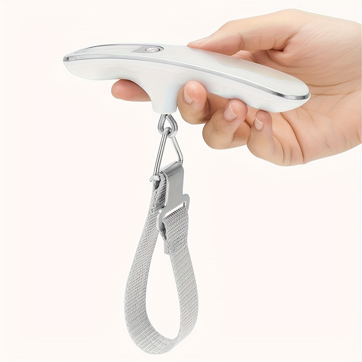 Portable Digital Luggage Scale with Backlit LCD Display, 49.9KG Capacity, Overweight Warning Function, Metal Hook, Lightweight & Compact Design for Travel