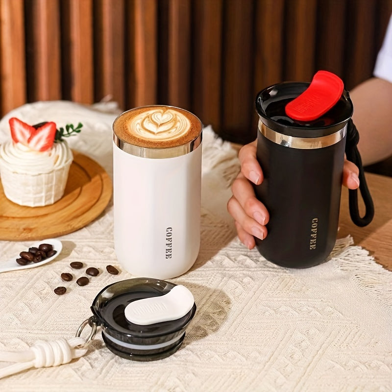 Stainless Steel Insulated Coffee Mug - 304 Stainless Steel, Portable & Durable for Outdoor Use, Perfect Gift for Men and Women