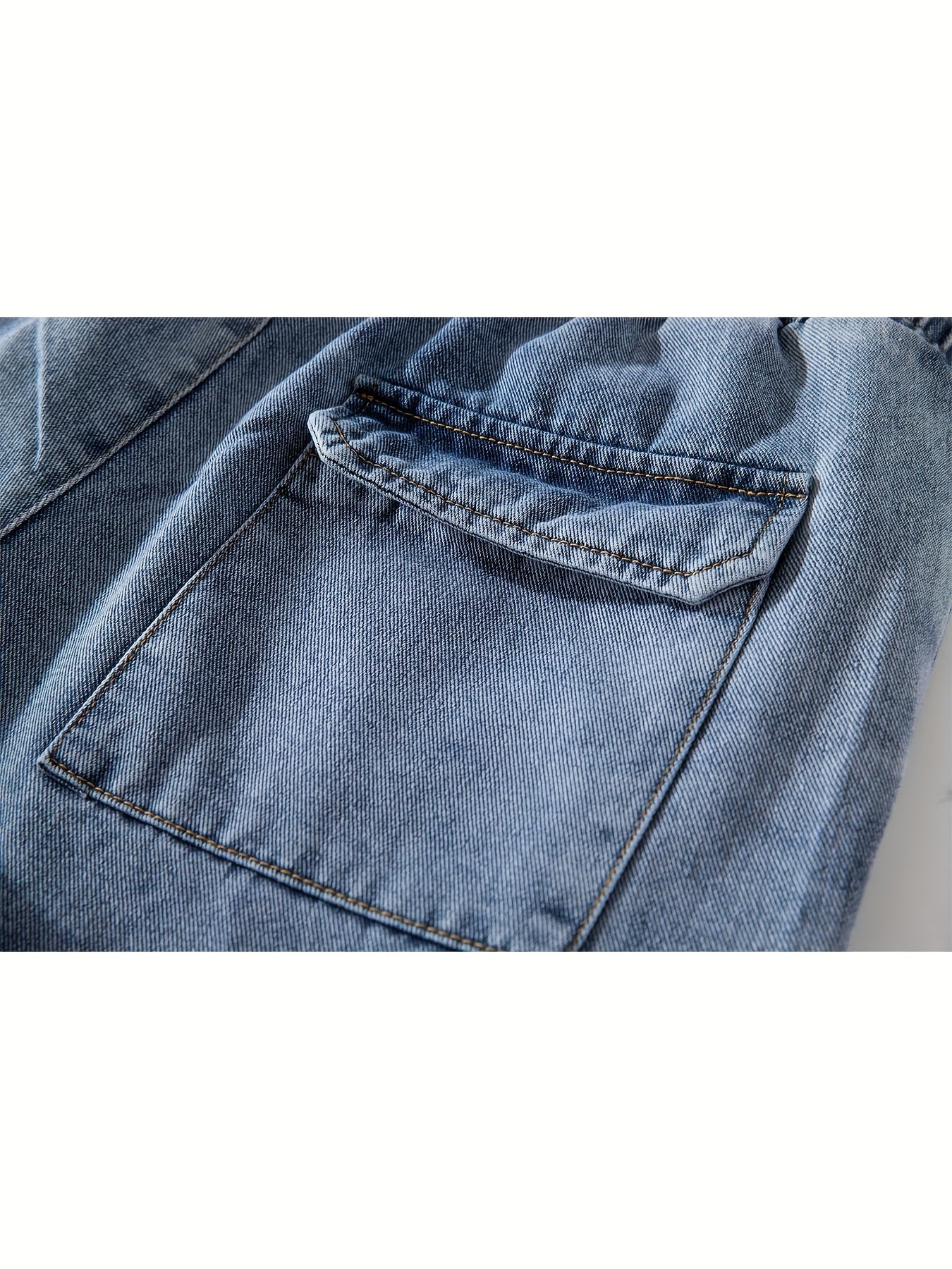 Classic Men's Denim Shorts - Casual Regular Fit Mid-Rise Drawstring Waist Lightweight Summer Shorts for Fishing, Hiking & Daily Wear, Jean Shorts