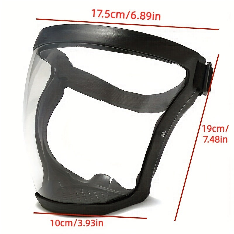 1pc Work Protection Mask, Transparent Facial Protector Face FaceMask, Protective Outdoor Heating Home Kitchen Tools, Full Face Mask