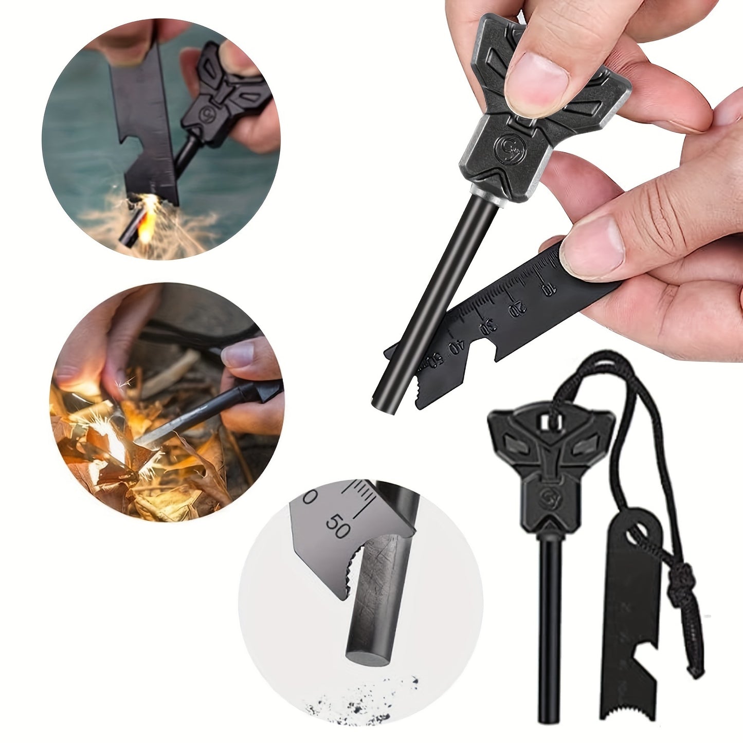 Survival Portable Multifunctional Fire Starter with Emergency Gadget Accessories Kit: The Perfect Outdoor Camping Tool for Emergency Preparedness
