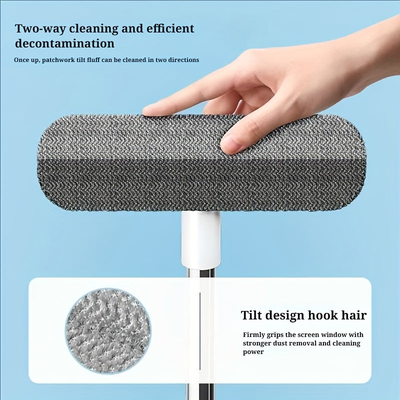 Magical window cleaning brush, extendable handle, screen cleaning brush tool, reusable, pet hair removal tool, home door and window cleaning brush, cleaning supplies, cleaning tools, Halloween/Christmas gifts