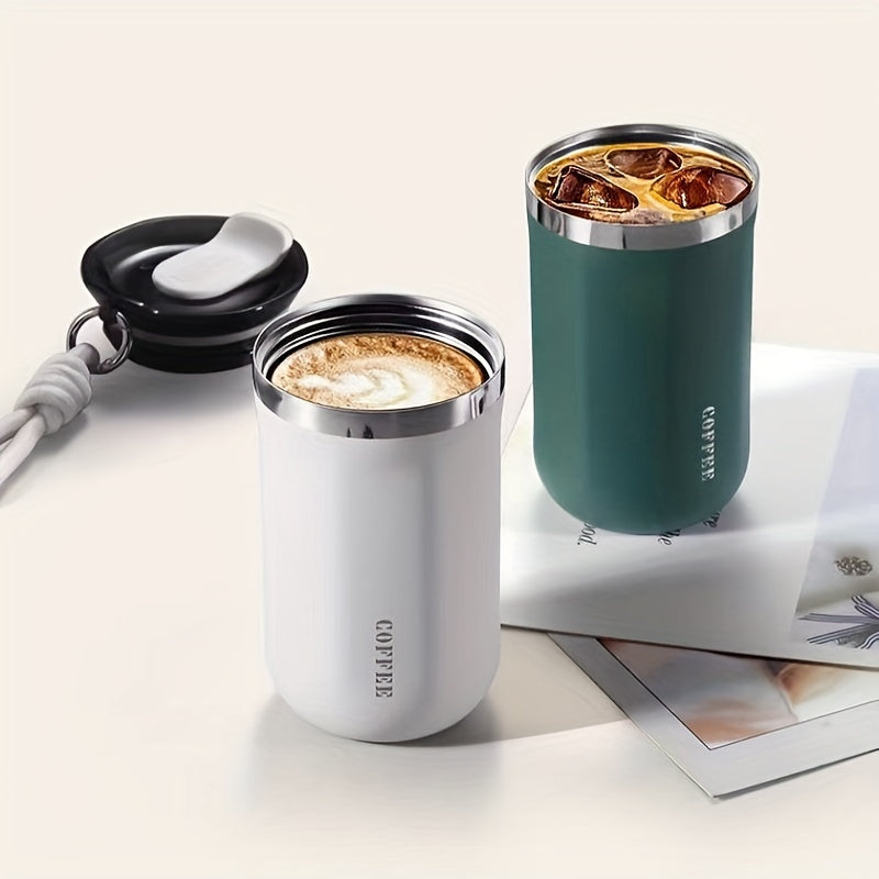 Stainless Steel Insulated Coffee Mug - 304 Stainless Steel, Portable & Durable for Outdoor Use, Perfect Gift for Men and Women