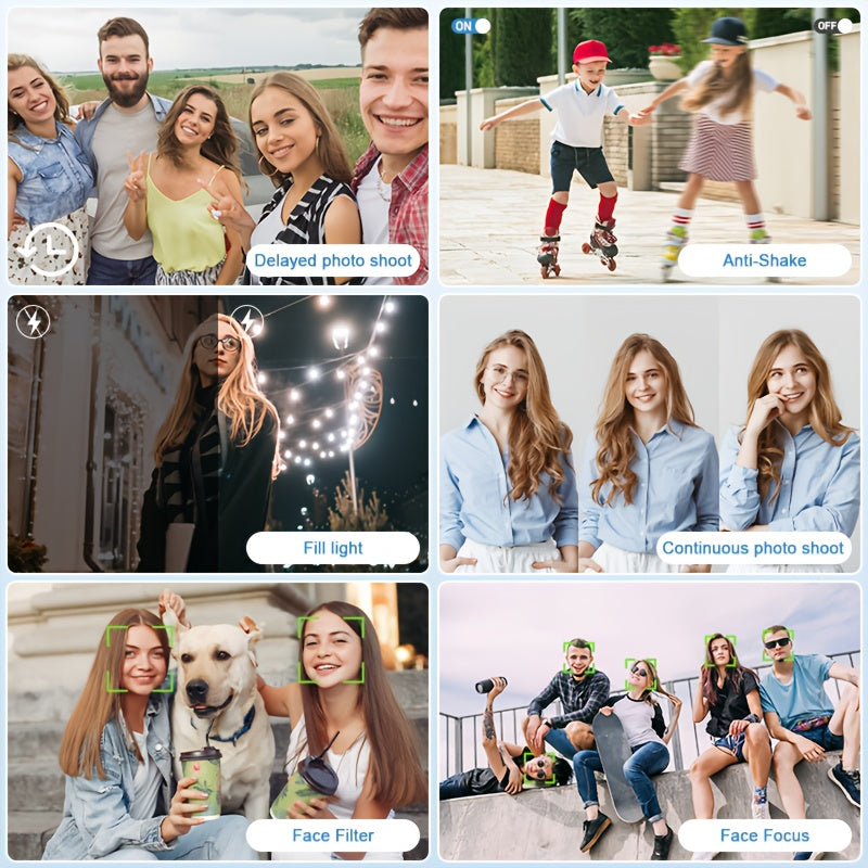 Flyfrost 4K 60FPS HD Camcorder with External Mic, 6D Stabilization & WIFI FPV Drone-like Camera, 48MP Photo/Video, 7.62cm Touch Screen, Auto Focus, 80° Lens, Remote Control, Compatible with PC/Mobile for Vlogging, YouTube Re