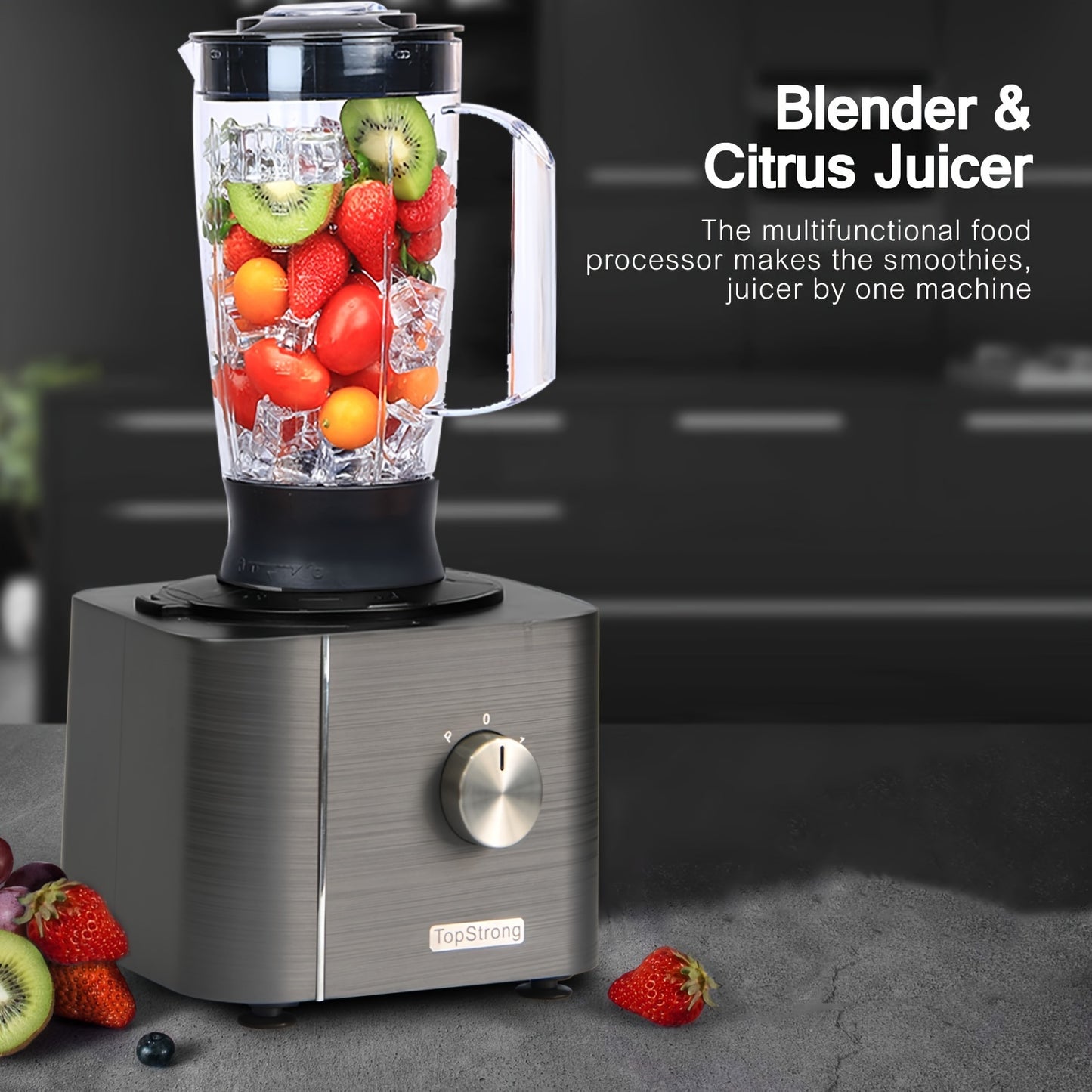 Food Processor 11-in-1 with Chopping Blending Kneading Grinding Whisking Juicing, 1100W, 3 Speeds Plus Pulse, 3.2 L Bowl and 1.5L Jug Blender