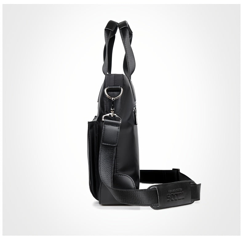 Unisex double shoulder strap design square bag Crossbady bag travel texture Oxford fabric casual crossbody bag multi compartment large capacity anti-theft shoulder bag workplace commuting briefcase