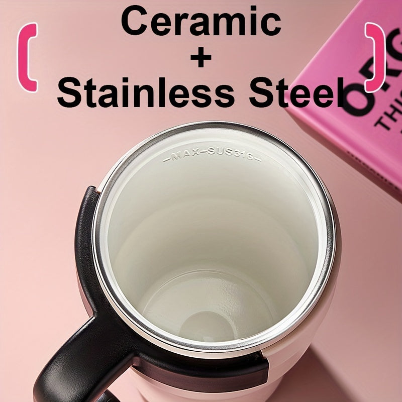 800ml/1200ml Large Capacity Ceramic Coating Liner Stainless Steel Cup Vacuum Keep Warm Cold Mug Cup with Straw Lid Handle for Coffee Coke Carbonated Beverages Ice Leakproof for School Office Outdoor Yoga sports, Travel Coffee