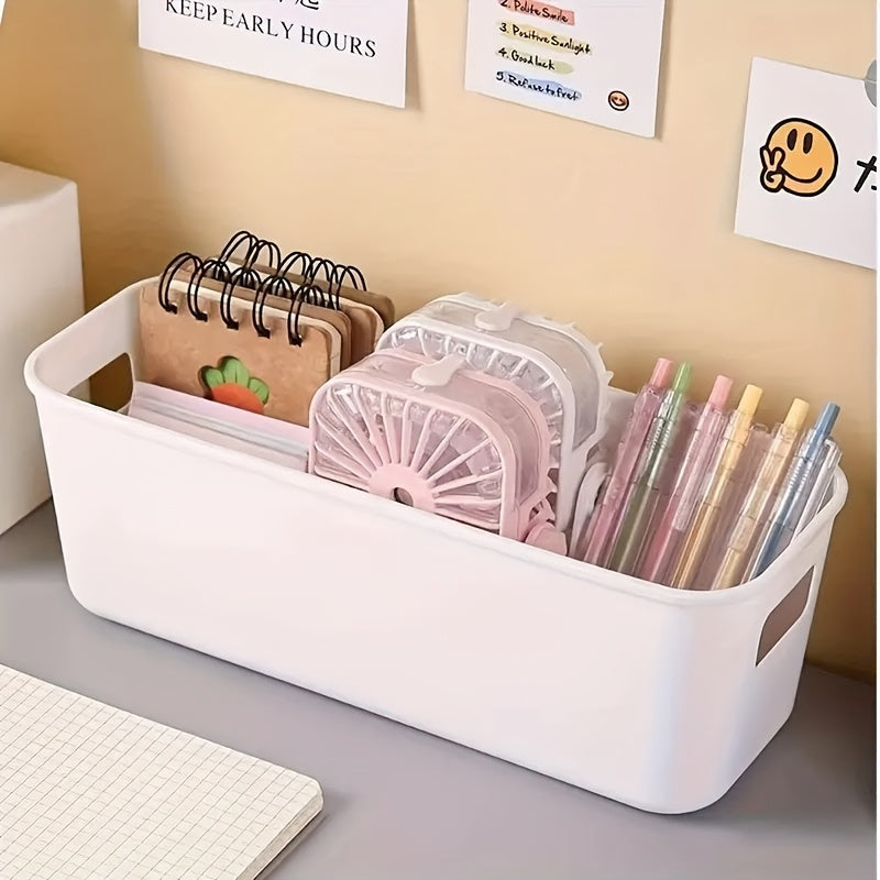 12pcs White Plastic Storage Boxes, Multi-Purpose Storage Boxes, Home Organization, Space Saving Storage Boxes