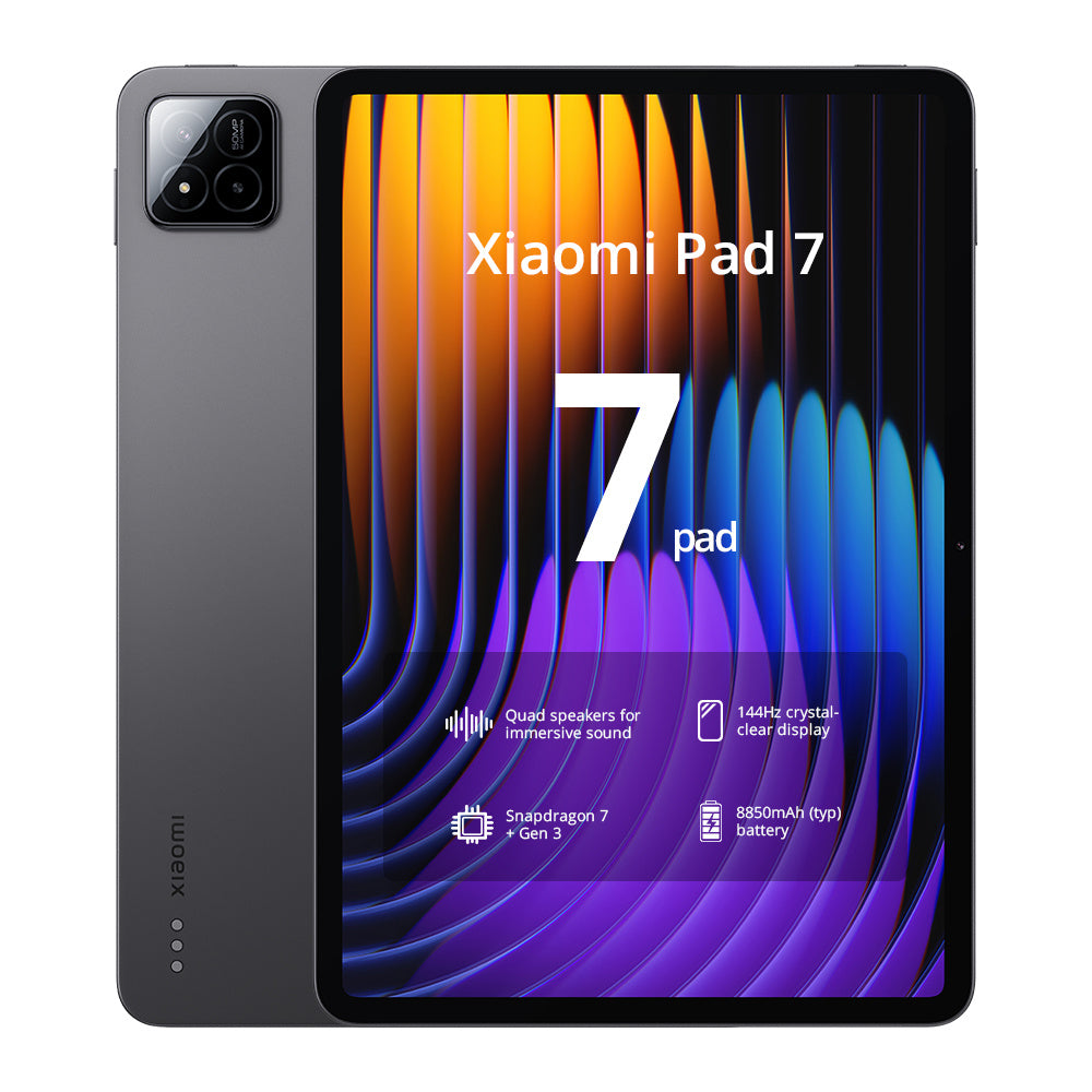 Xiaomi Pad 7 Tablet, 11.2 Inches, 8GB+128GB, 3.2K 144 Hz Display, Snapdragon 7+ Gen 3, 8850 mAh Battery, HyperAI, Grey