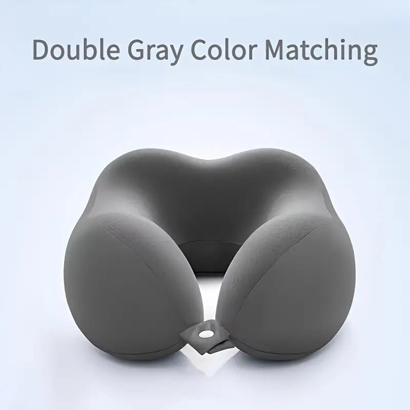 U-Shaped Neck Pillow for Travel & Office - Ergonomic Design, Medium Soft, Machine Washable, Black, Neck Pillow for Travel, Office Napping, and Relaxation, Relaxation Accessory, Modern Pillow, Comfortable Fit, Relaxation, Neck