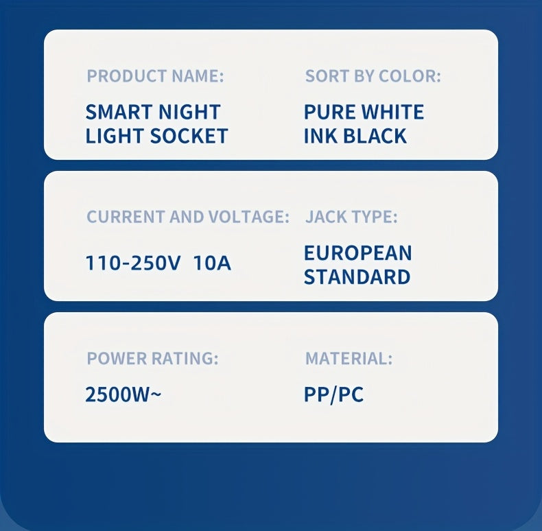 Plug Converter Socket with 5 Sockets, Multi-Port Wall Socket with Independent Switch And Small Night Light Adapter