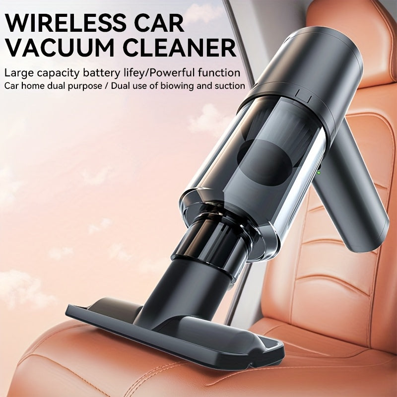 High-power Wireless Handheld Vacuum Cleaner with 2-in-1 Blower & Vacuum Function, HEPA Filter, USB Rechargeable. Portable air duster for sofas, seats & home cleaning. Stylish design with durable build, combining convenience a