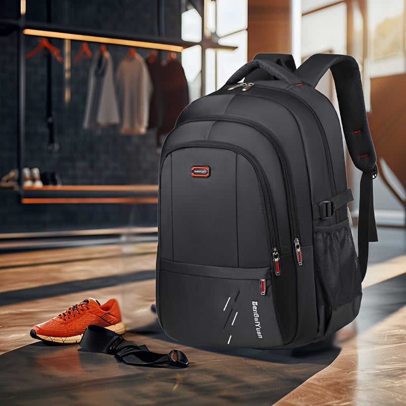 Large Capacity Travel Backpack with 43.18cm Laptop Compartment - Heavy-Duty High Quality, Adjustable Padded Straps & Zipper Closure, Durable Nylon Backpack For Men & Women, Business, Camping, Hiking, Backpack For Travel, Busi