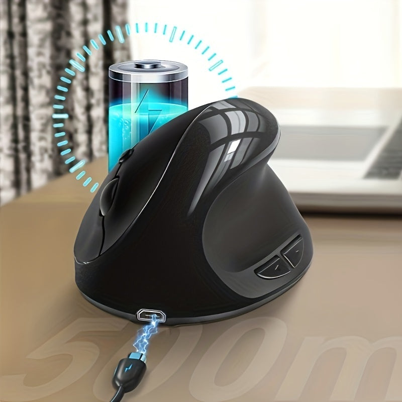 Rato Ergonómico Vertical Sem Fios Recarregável