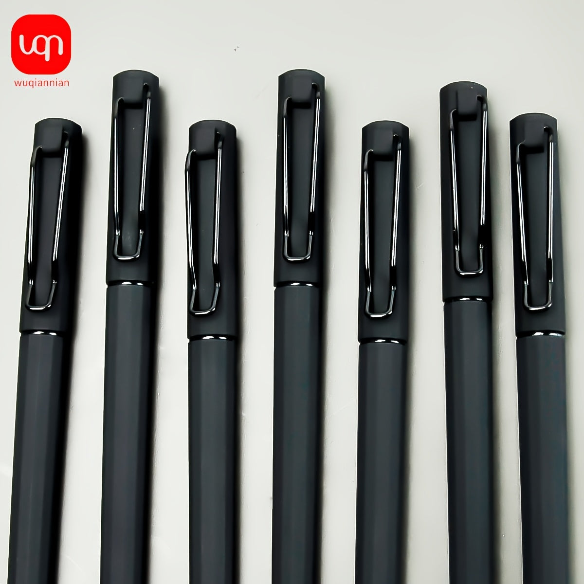 2/5pcs innovative black neutral pen with 0.7mm tip elastic clip design for smooth writing, good feel, clear handwriting, note-taking pen for daily use, everyday tasks, and drawing. Back to season