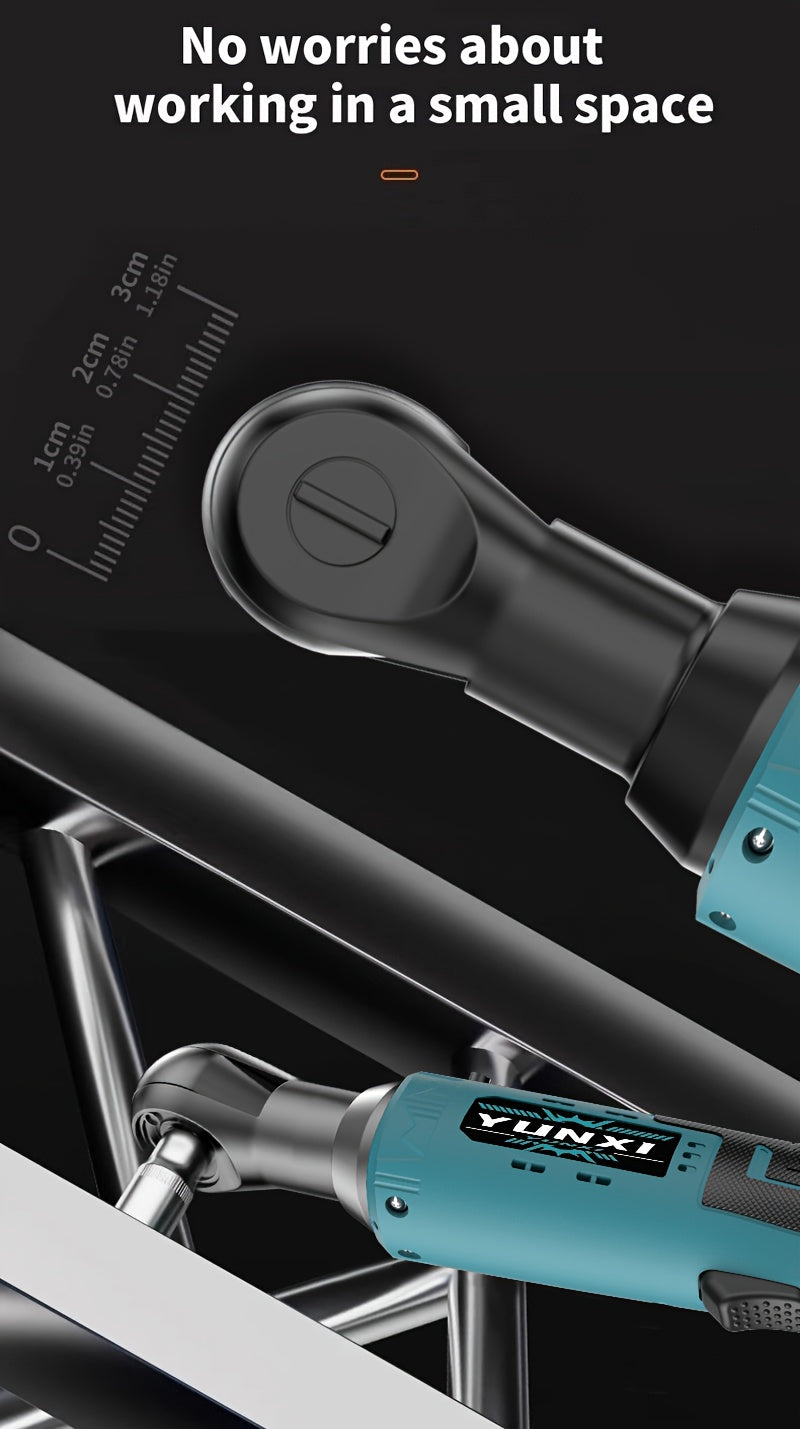 Wireless portable ratchet wrench set, variable speed trigger, electric ratchet wrench, rechargeable car repair tool, suitable for car repair and DIY work, electric ratchet wrench, Vehicle Servicing, Mechanical Work, Ergonomic