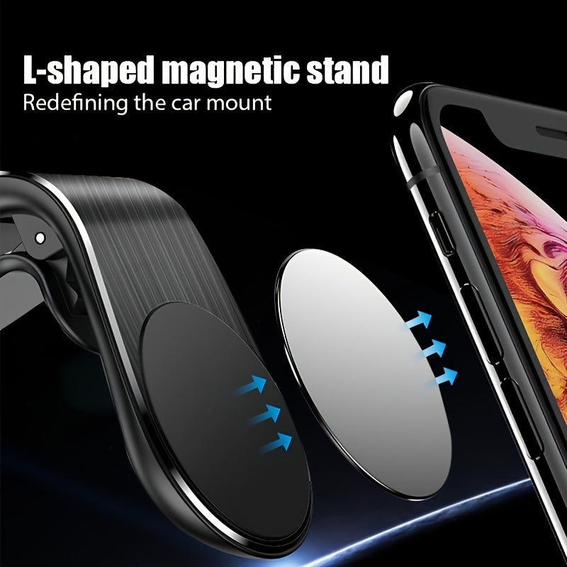 Car Magnetic Phone Holder in L Shape Stand Magnet Cellphone Bracket Car Magnetic Holde