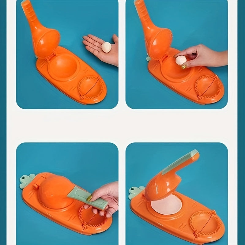 1pc, 2 In 1 Dumpling Maker, Dumpling Maker Machine, Kitchen Dumpling Making Tool Baking Pastry Manual Artifact For Pressing Dumpling Skin Wrapper Mould Dough Press Maker Great To Beginners