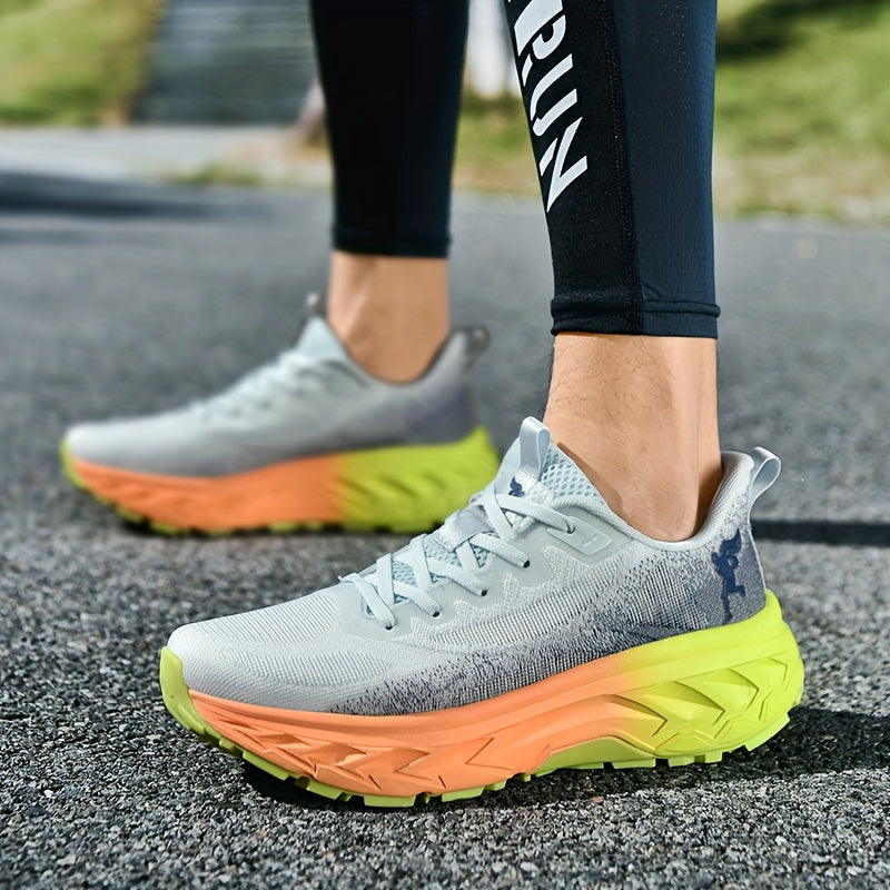 Unisex High-Performance Sports Shoes, on Large Sizes, MD Soft Sole, Breathable Knitted Mesh Upper, Flexible Fabric Lining, Trendy Design, Lightweight Body, All-Season Wear, Elegant Sneakers For Women, Chunky High Cut Sneaker,