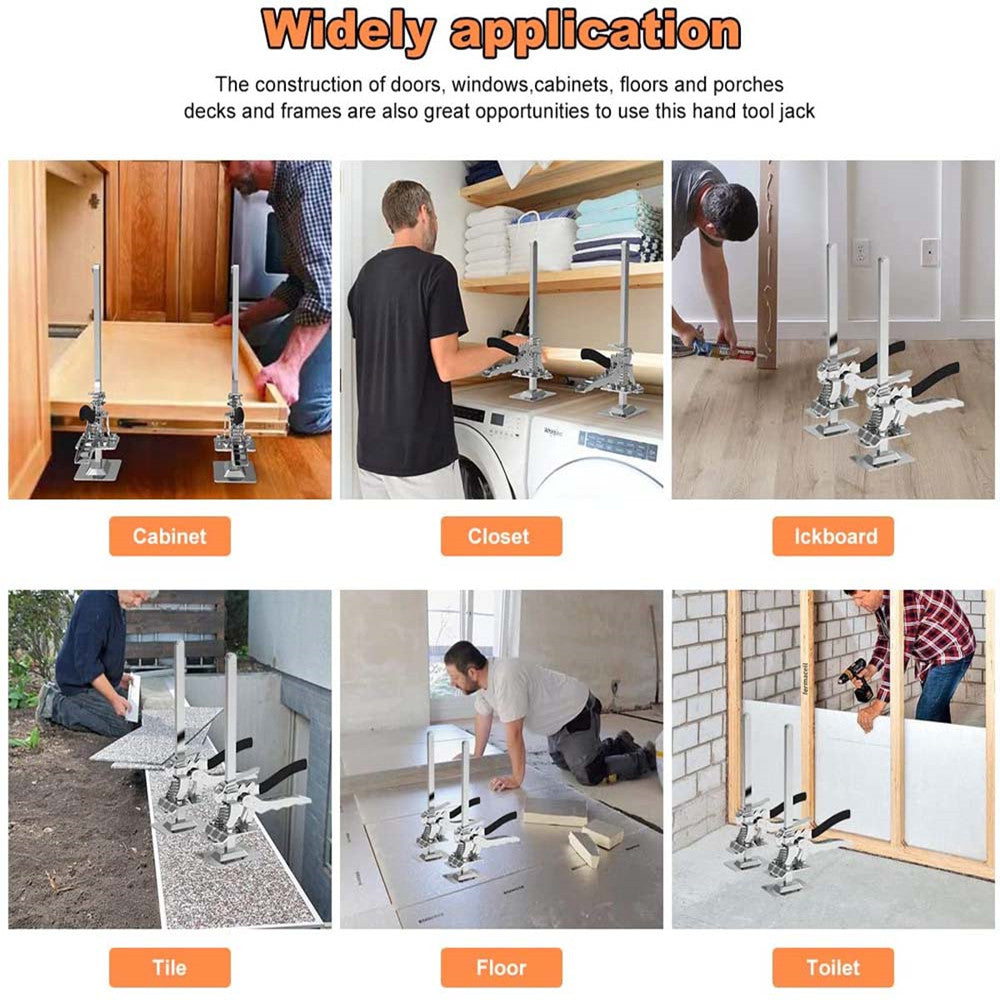 2pcs 7.5 Inch Multifunctional Furniture Lifter, Labor-saving Arm Jack, Suitable For Installing Cabinets And Door Panel Lifting, Load Capacity 220 Lbs, Manual Lifting Height 3.9 Inches