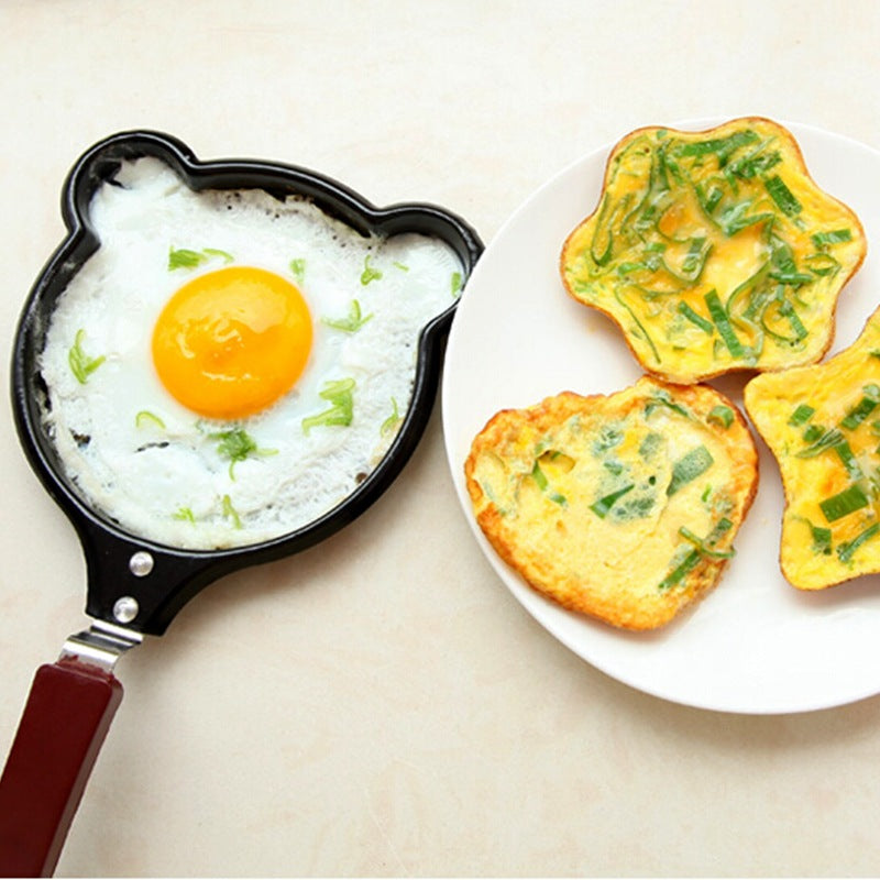 1pc Egg Frying Pot, Mini Breakfast Egg Frying Pot, Assorted Varieties Cartoon Frying Pot, Heart-shaped Non-stick Egg Pot, Omelette Pans Of Various Shapes, Kitchenware, Kitchen Tools
