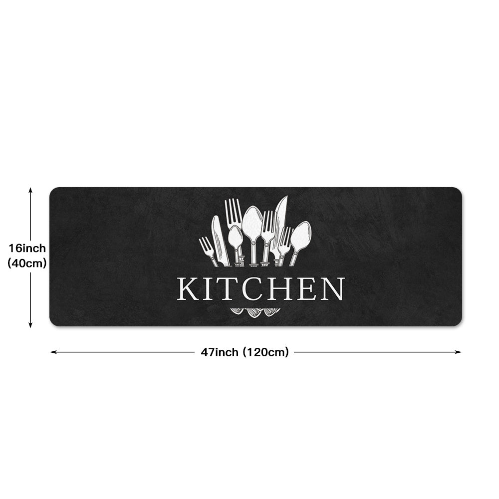 1pc, Soft Thickened Kitchen Mat, Non-slip Oil-proof Floor Mat, Waterproof Runner Rug, Dirt-resistant Floor Mat, Machine Washable, Entrance Doormat, Kitchen Living Room Laundry Bathroom Water-absorbing Floor Mat Set, Room Deco