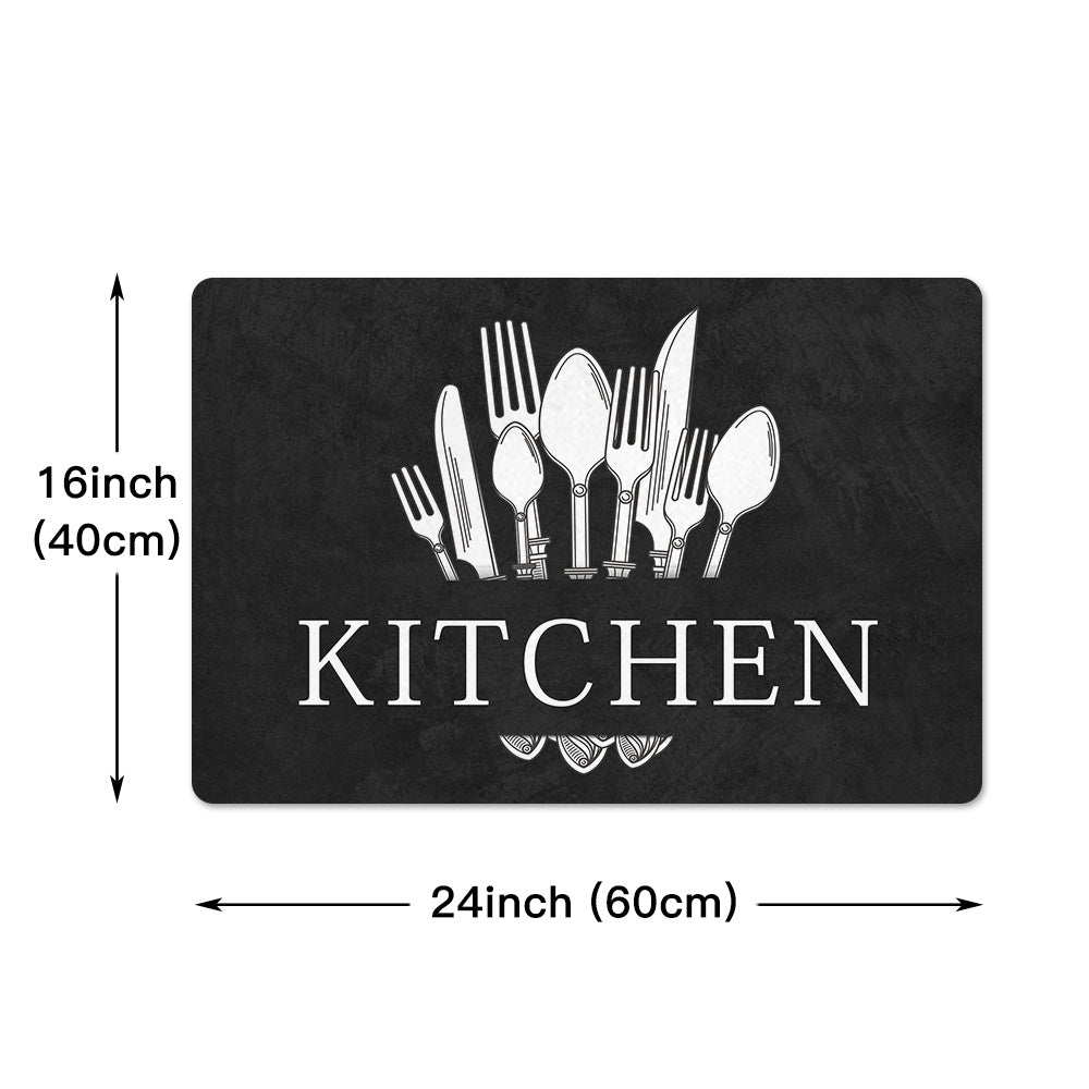 1pc, Soft Thickened Kitchen Mat, Non-slip Oil-proof Floor Mat, Waterproof Runner Rug, Dirt-resistant Floor Mat, Machine Washable, Entrance Doormat, Kitchen Living Room Laundry Bathroom Water-absorbing Floor Mat Set, Room Deco