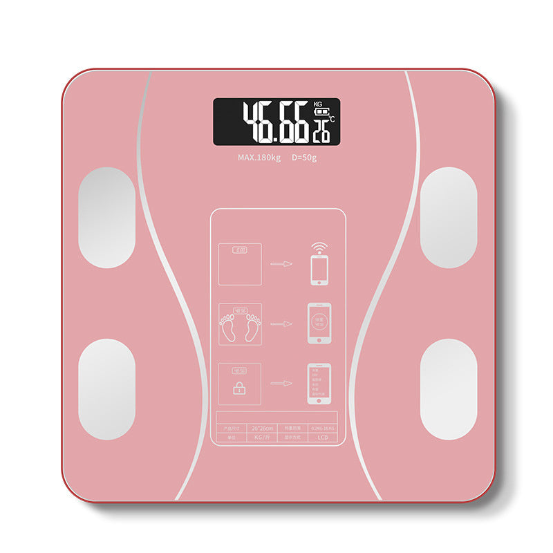 1pc Scales Smart Digital LED Scale, Fat Measurement Scale, Smartphone App Connection (Battery Models, Batteries Not Included), Bathroom Tools