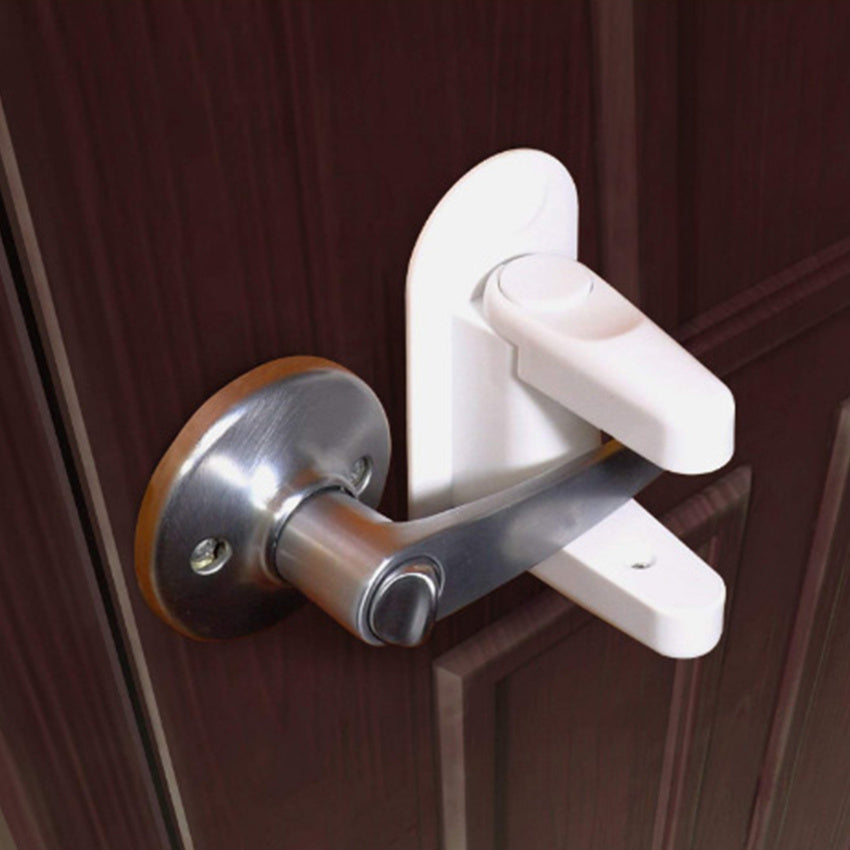1pc Safety Door Opening Protection Lock Handle Safety Lock Anti-Theft- No Tools Required!