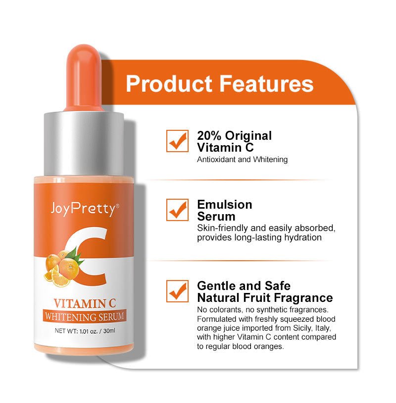 Vitamin C Serum In The Morning And Retinol Essence In The Evening, Facial Skin Care Serum Set, Moisturizing, Rejuvenating Essence To Improve Rough Skin, 30ml*2pcs/Set With Plant Squalane