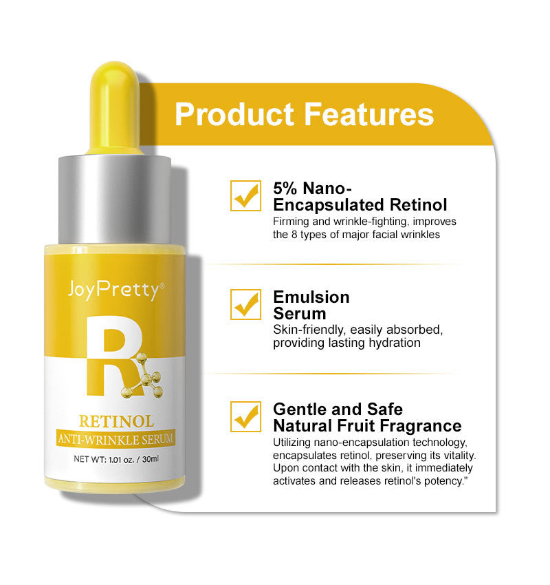 Vitamin C Serum In The Morning And Retinol Essence In The Evening, Facial Skin Care Serum Set, Moisturizing, Rejuvenating Essence To Improve Rough Skin, 30ml*2pcs/Set With Plant Squalane
