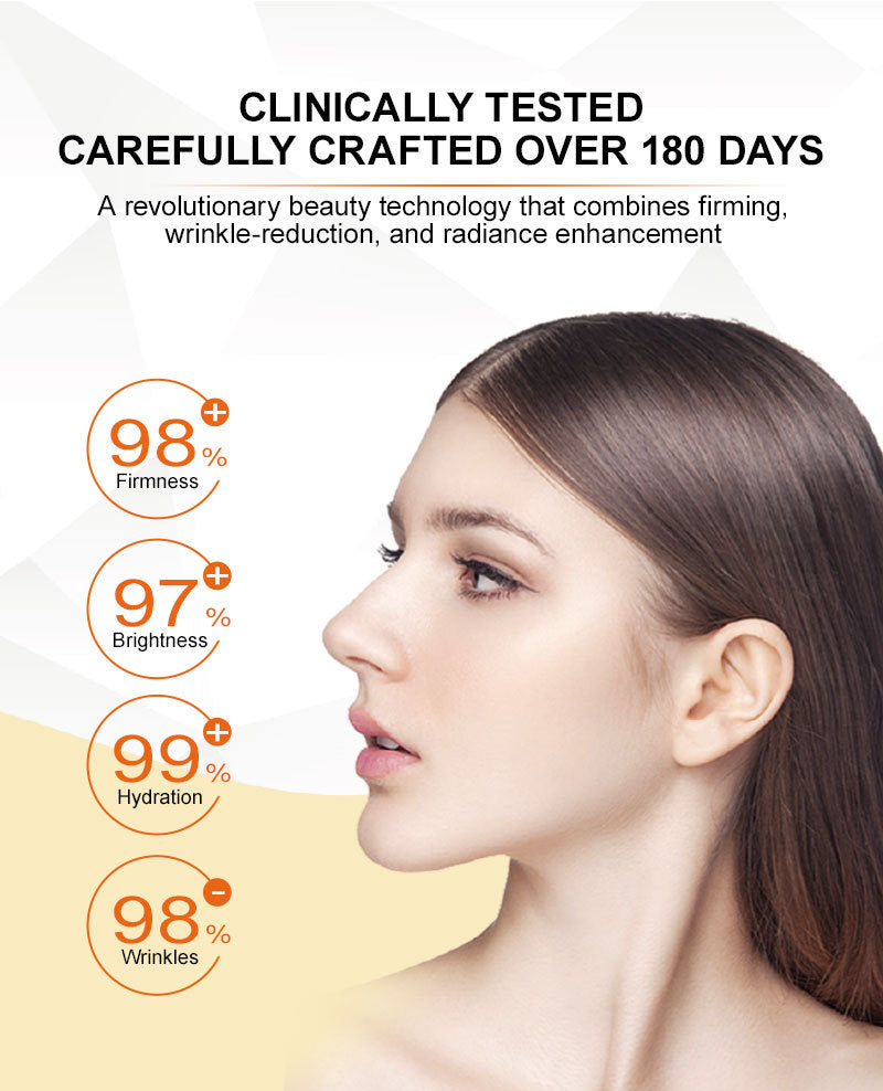 Vitamin C Serum In The Morning And Retinol Essence In The Evening, Facial Skin Care Serum Set, Moisturizing, Rejuvenating Essence To Improve Rough Skin, 30ml*2pcs/Set With Plant Squalane