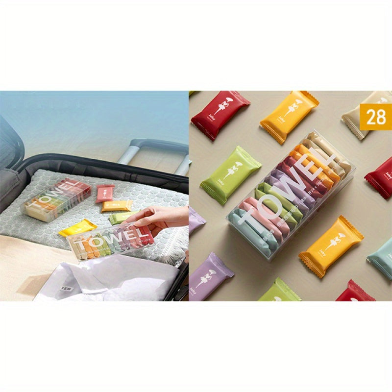 Portable Compressed Disposable Towels: Thickened Compression Face Towel for Travel & Home Use - Skin Safe, No Phthalates