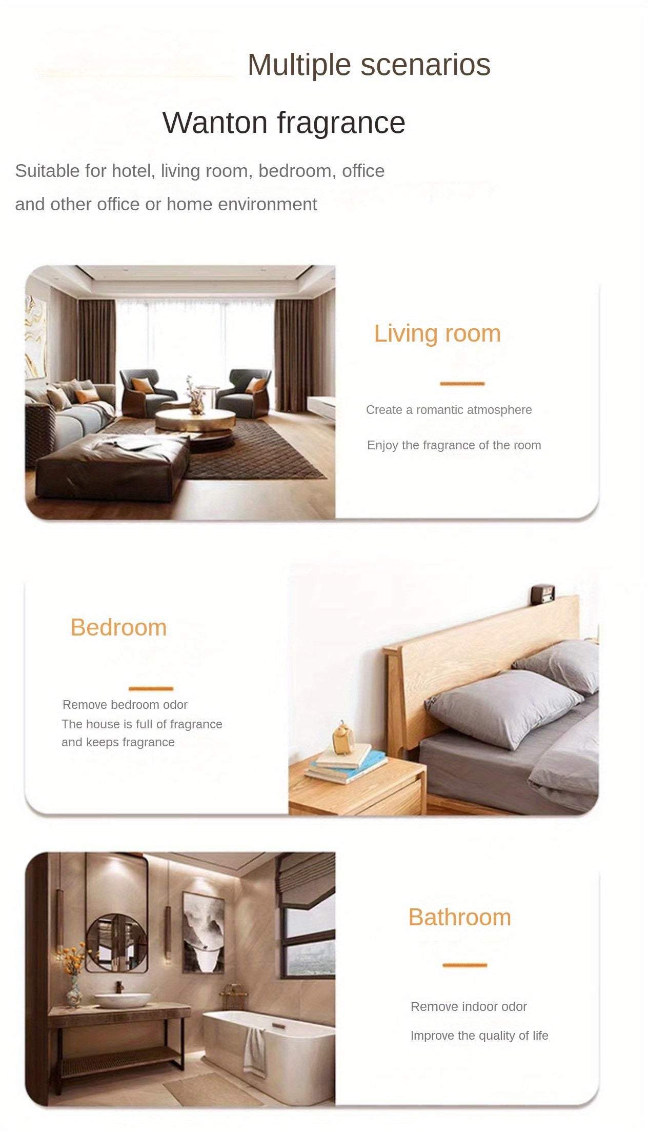 Flameless Reed Diffuser Set - 50ml Essential Oil Fragrance with Dried Flowers, Perfect for All Seasons - Ideal for Bedroom, Living Room & Hotel Decor