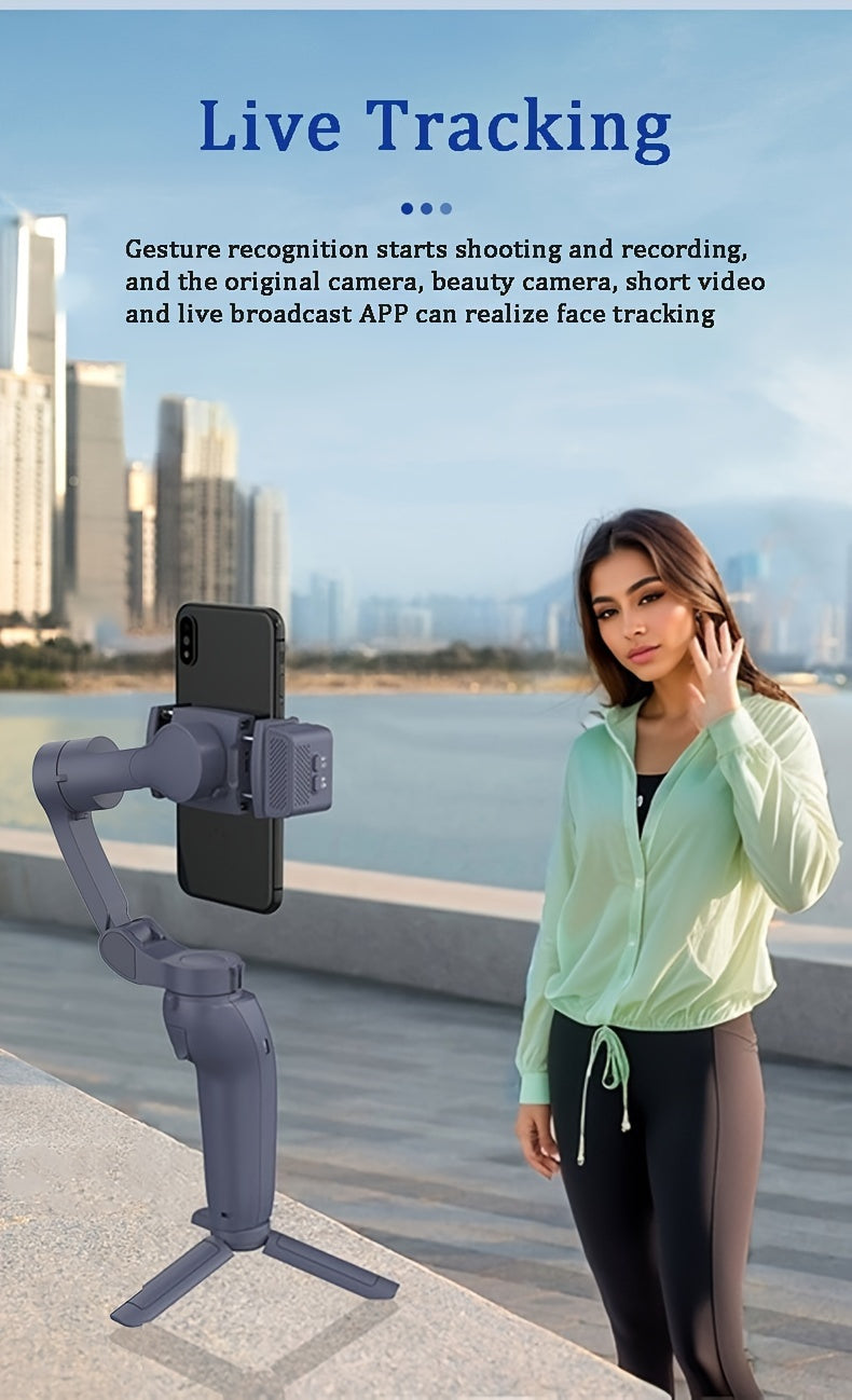 2024 New Magnetic AI Module Three-axis Anti-shake Video Stabilizer AI Tracking Module, Front Rear Tracking APP, Various Stimulating Gameplay Eighth-generation AI Face Tracking, Gesture Control Face Recognition Beauty Fill Light 3 Co
