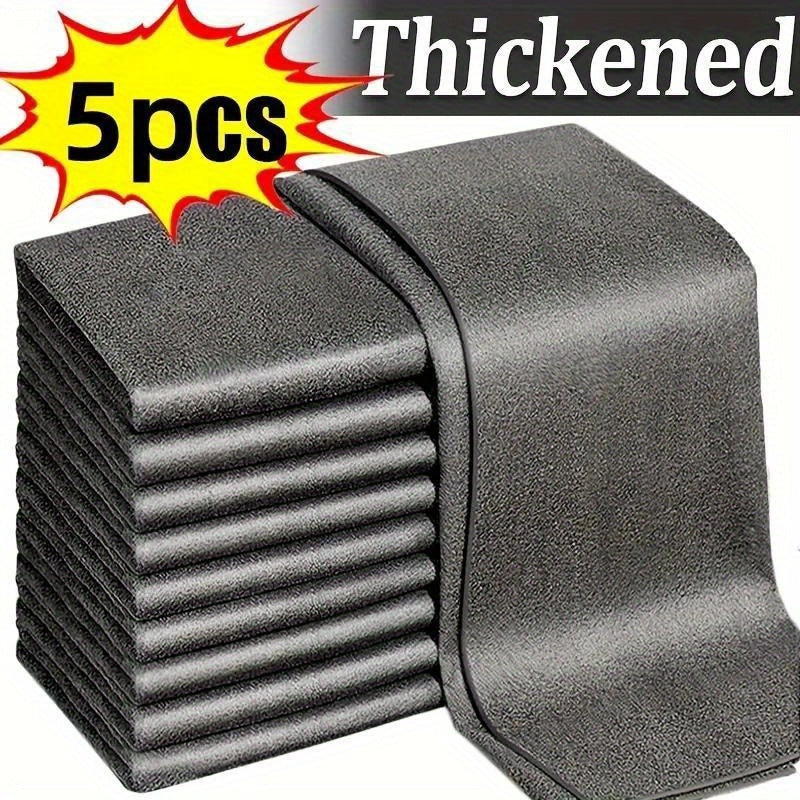 Magic Glass Cleaning Cloth - Multi-Purpose, Streak-Free Polyester Wipes for Windows, Mirrors, Cars, Kitchen & Bathroom - Thick, Nylon, 1pc/5pcs Piece