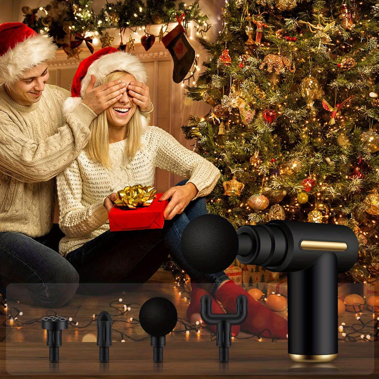 LAN XUN Father's Day Gift! Silent & Powerful 6-Speed Variable Speed Portable Design - Rechargeable Battery, Ergonomic Handle, Compact & Lightweight for Home Gym, Office, Travel - Ideal for Fitness Enthusiasts & Business Profe