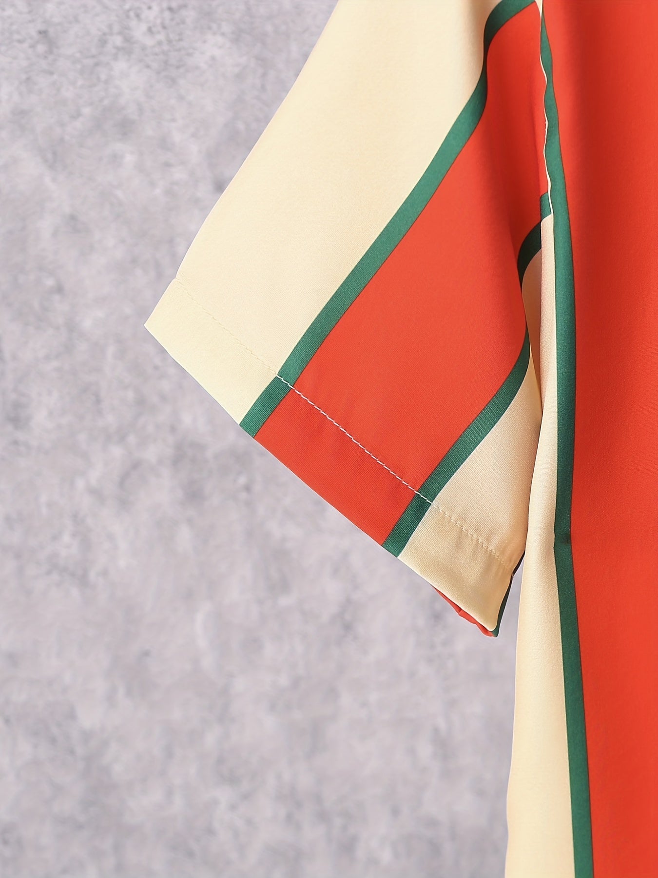 2pcs Boys Teen Casual Striped Short Sleeve Shirt & Pocket Side Shorts Set Clothes For Summer