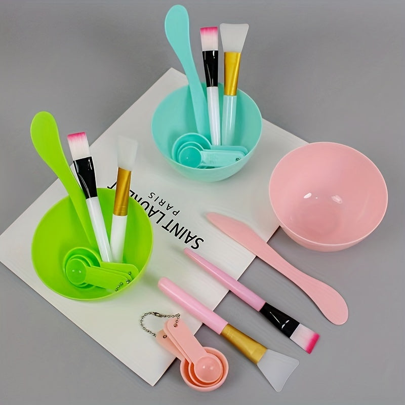 Face Mask Mixing Bowl Set, 7 In 1 DIY Facemask Mixing Tool Kit, Facial Mask Bowl Stick Spatula Silicone Face Mask Brush Soft Face Brushes Spoons