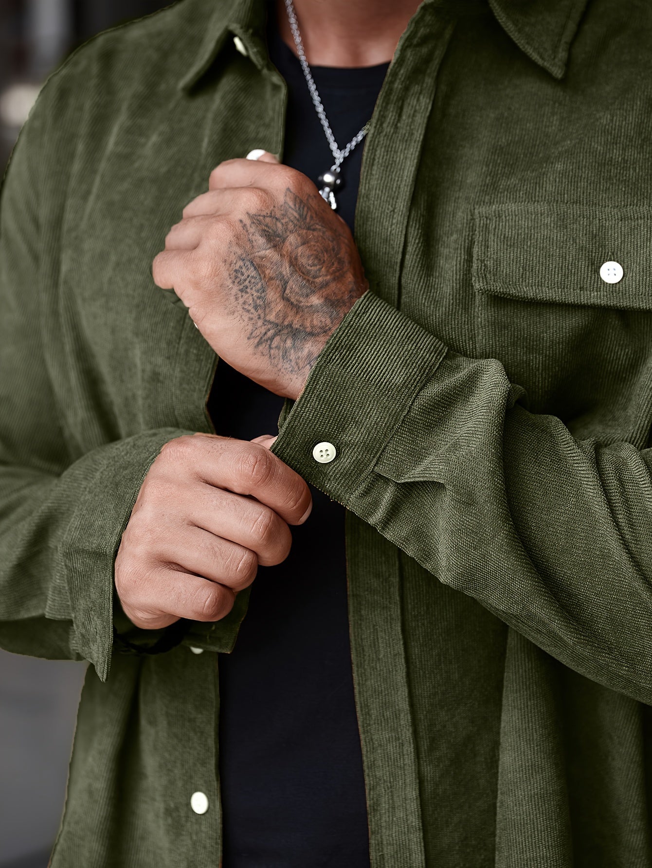 Stylish Men's Casual Lapel Shirt - Comfortable Button-Up Long Sleeve Shirt For Everyday Wear