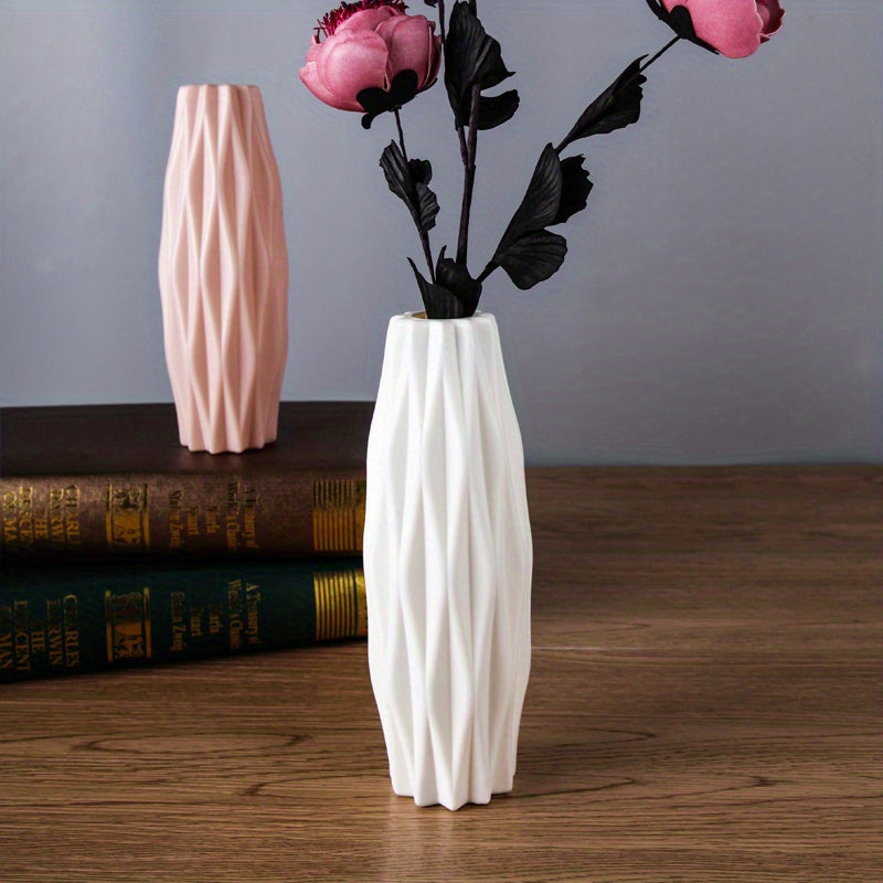 1pc, Nordic Plastic Vase, Creative Modern Vases, Nordic Style Flower Arrangement, Simple Flower Vases Decor, Scene Decor, Room Decor, Wedding Supplies, Wedding Favors (Flowers Not Included)
