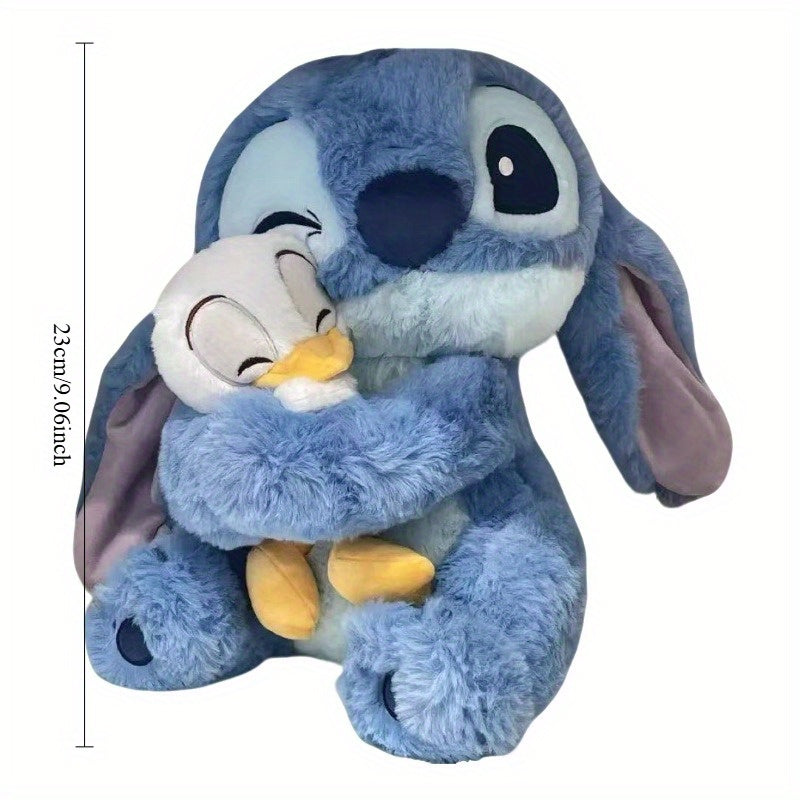 Stitch & Duck Plush Toy - Official Stitch Hugging Duck, Soft Blue Stitch Plush with Expressive Eyes, Birthday & Valentine's Gift for Fans, Cute Bedroom or Office Decor, Valentine Present, Playful Design, Huggable Plushie, Stu