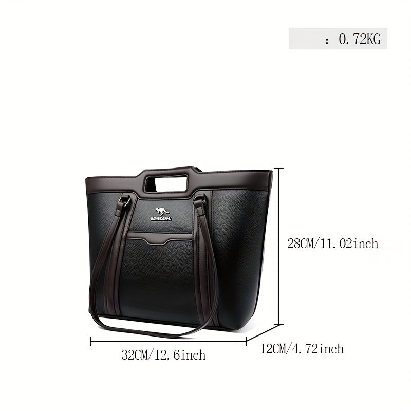 2025 New Women'S Shoulder Tote Bag, Stylish Large Capacity Underarm Bag, Casual Handbag, Soft Shoulder Bag, Women'S Commuter Bag, Made of High-Quality Synthetic, a Bag for Documents, Elegantly Simple Design, Zipper Closure, S