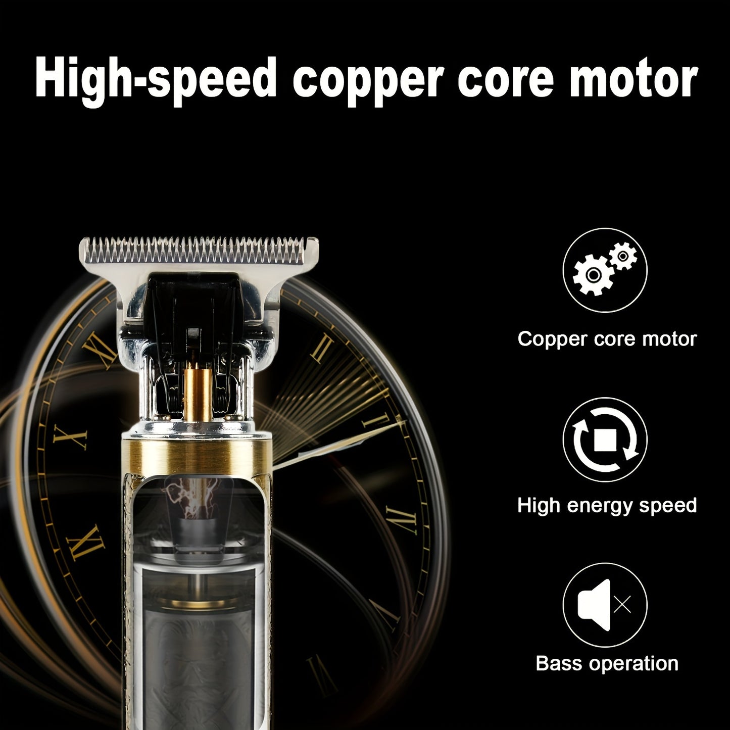 LED Display Men'S Electric Shaver, Professional Men'S Hair Clipper, Hair Trimmer, USB-C Rechargeable, Wireless Long Hair Trimmer, Hair/Beard Trimming Kit with 4 Attachments Combs