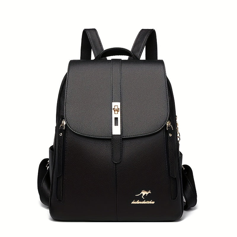 Logo Randomly Distributed New Style Versatile Women's Casual Large Capacity Simple Travel Short Distance Business Backpack Multifunctional Daily Commuting Shoulder Bag